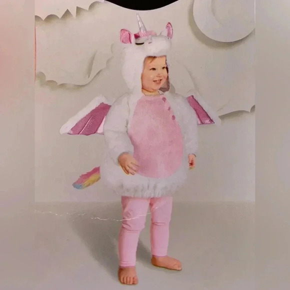 Hyde & Eek Rainbow Unicorn Costume Toddler 12m - 18m White Pink Halloween NWT - Picture 1 of 7